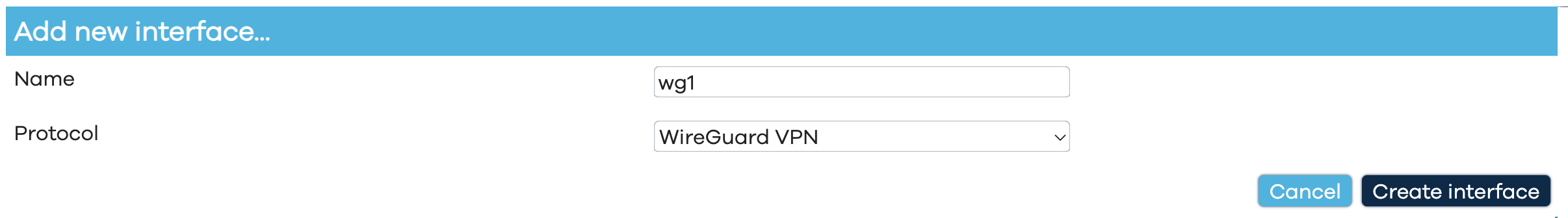 WireGuard VPN interface